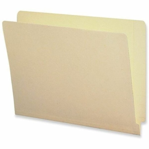 Sparco Shelf-Master 2-Ply End-Tab Folders, Letter Size, Manila, Box Of 100 Folders