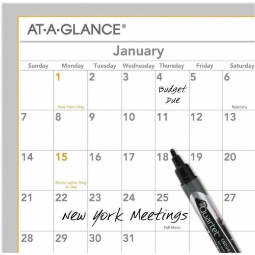 AT A GLANCE WallMates Self Adhesive Non Magnetic Dry Erase