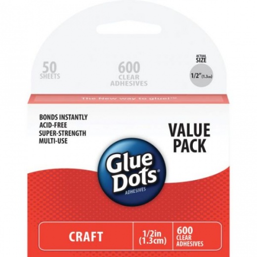 Glue Dots .5" Craft Dot Sheets Value Pack