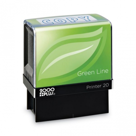 Cosco 2000Plus Green Line Message Stamp, Copy, 1.5 X 0.56, Blue