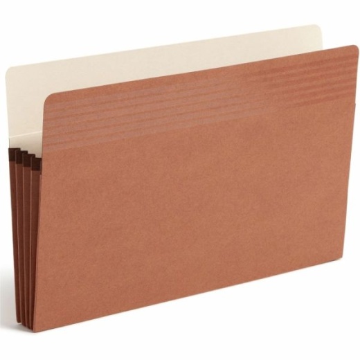 Smead Easy Grip Expanding Pockets, Legal Size, 3 1/2" Expansion, 30% Recycled, Redrope, Pack Of 25