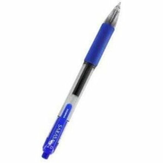 Zebra Sarasa X20 Retractable Gel Pens, Pack Of 12, Bold Point, 1.0 Mm,  Transparent Barrel, Blue
