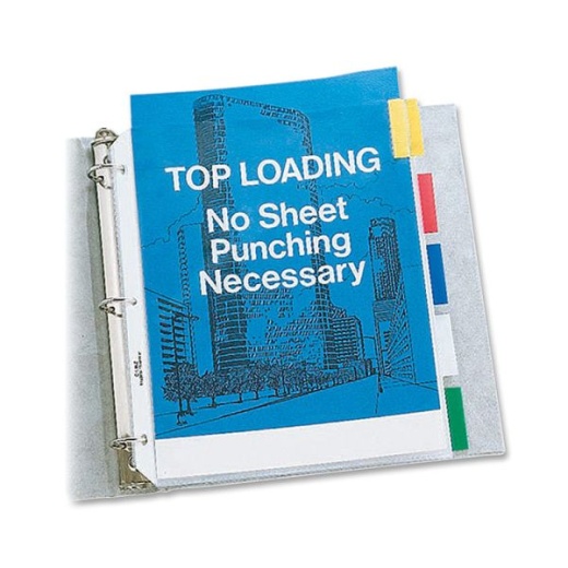 C-Line Top-Loading Sheet Protectors With Tab Inserts