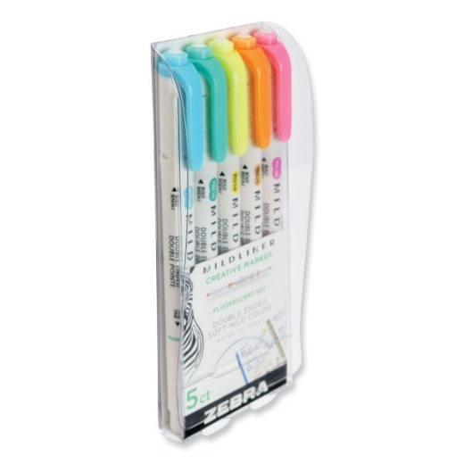 Zebra Mildliner Double Ended Highlighter Variety Pack, Asst Ink