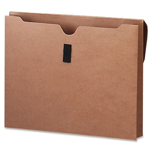Smead Expanding Velcro-Closure Wallet, Letter Size, 2" Expansion, 30% Recycled, Redrope