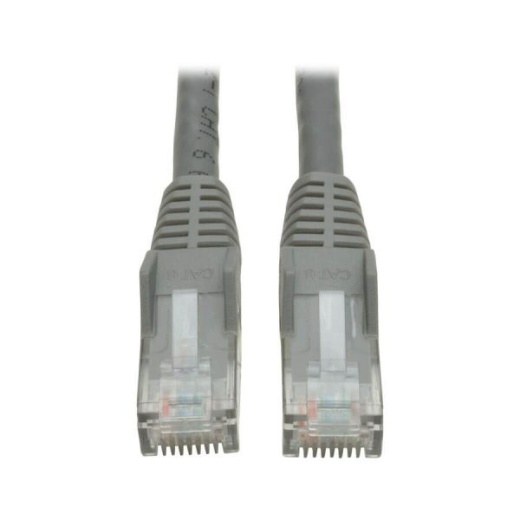 Eaton Tripp Lite Series Cat6 Gigabit Snagless Molded Ethernet Cable (RJ45 M/M), PoE, Gray, 10 ft. (3.05 m)