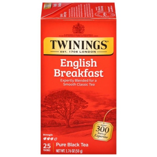 Twinings English Breakfast Tea Bags, 25/Box
