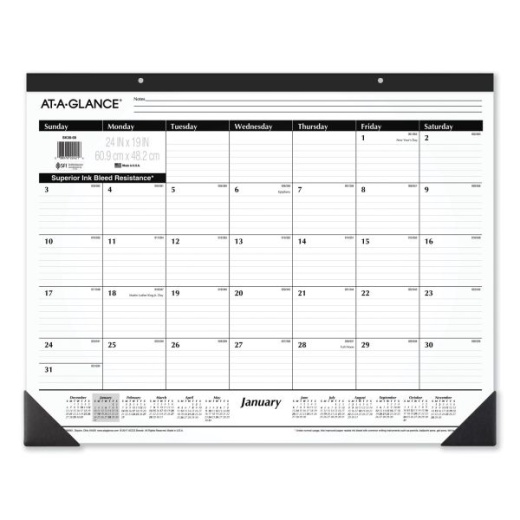 At-A-Glance Ruled Desk Pad: 2025 12-Month Calendar
