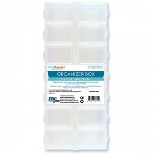 Organizer Box with Snap Lids 14 Compartments