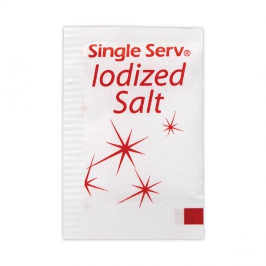 Diamond Crystal Iodized Salt Packet, 0.6 G Packet, 3,000/Carton