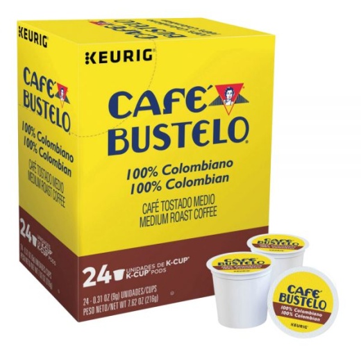 Cafe Bustelo Single-Serve Coffee K-Cup, 100% Colombian, Carton Of 24