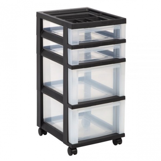 Office Depot Plastic 4-Drawer Storage Cart