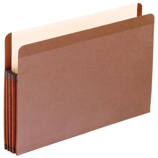 Pendaflex Tyvek Premium Reinforced File Pocket, 3 1/2" Expansion, 9 1/2" X 14 3/4", Dark Brown
