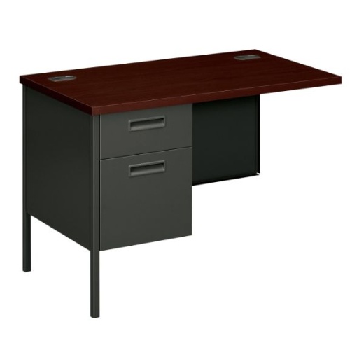 Hon Metro Classic 42"W Left Desk Return, Mahogany/Charcoal