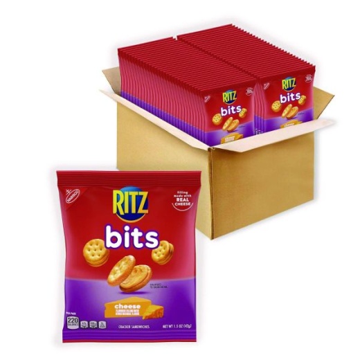 Nabisco Ritz Bits, Cheese, 1.5Oz Packs, 60/Carton
