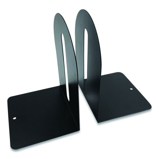 Huron Steel Bookends - Fashion Style, Black (1 Pair)