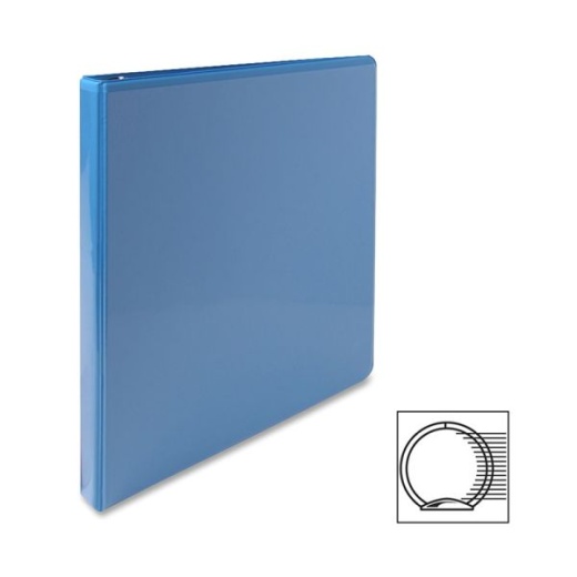 Sparco Premium View 3-Ring Binder, 1/2" Round Rings, 96% Recycled, Light Blue