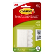 Command General Purpose Wire Hooks Multi-Pack, Small, Metal, White, 0.5 Lb  Capacity, 9 Hooks And 12 Strips/Pack