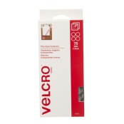 VELCRO® Brand Sticky Back Round Fastener Tape, Hook Only, 5/8 Diameter,  White, Pack Of 100