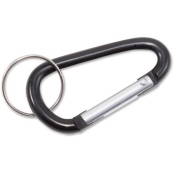 Carabiner key chain attaches to your bag or briefcase. Spring