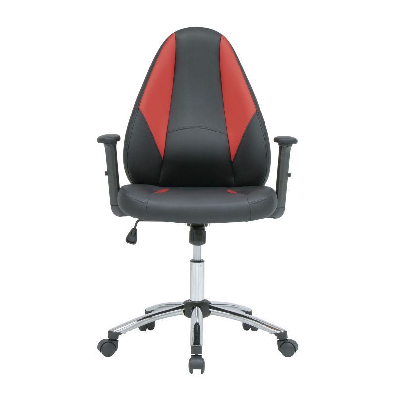 Mid Back Contoured Swivel Gaming Chair - #
