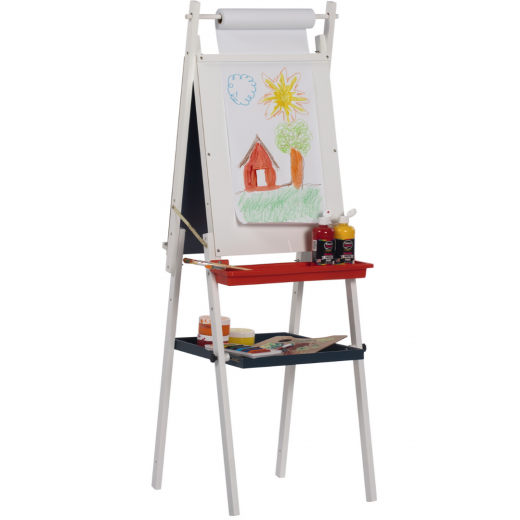 Adjustable Height Chalkboard And Whiteboard Easel