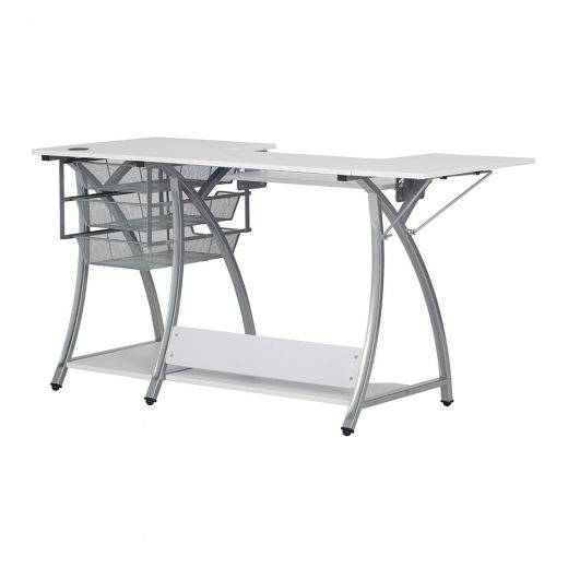 56.75'' x 23.75'' Sewing Table with Sewing Machine Platform