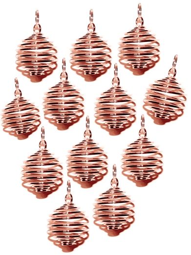 Copper Round Treasure Spirals - 100 Pieces