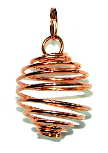 Copper Round Treasure Spiral Pendants - 12 Pieces