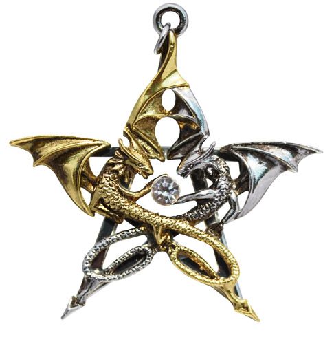 Draca Stella For Good Fortune By Anne Stokes Pendant