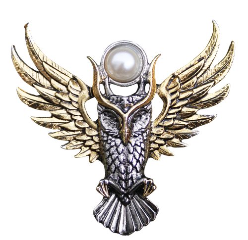 Owl Of Athena For Magickal Wisdom Brooch By Briar