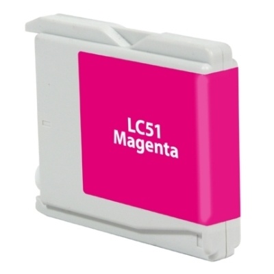 Brother OEM LC51M Compatible Inkjet Cartridge: Magenta, 400 Yield