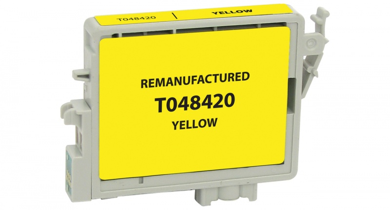 Epson OEM 48, T048420 Remanufactured Inkjet Cartridge: Yellow, 430 Yield, 16ml