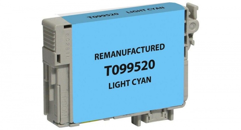 Epson OEM 99, T099520 Remanufactured Inkjet Cartridge: Light Cyan, 535 Yield, 9ml