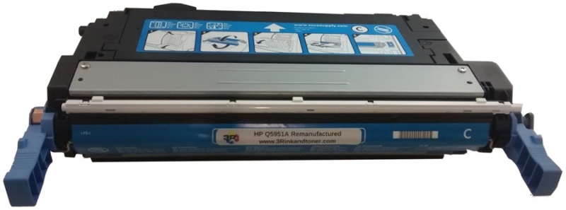 Hewlett Packard OEM Q5951A, Q6461A Ecoplus Remanufactured Toner Cartridge: Cyan, 10K Yield