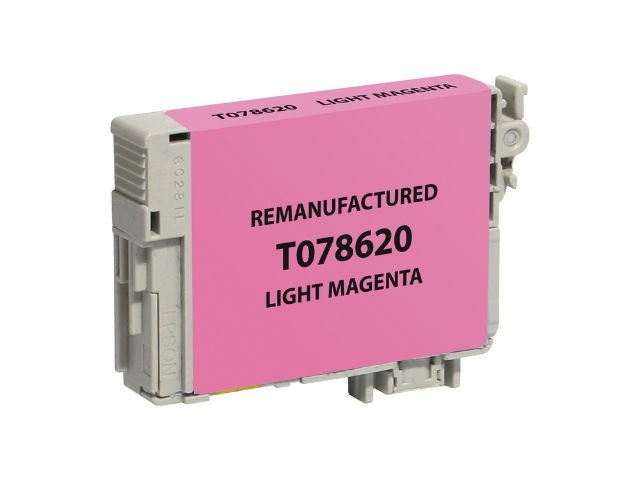 Epson OEM 778, T0786200 Remanufactured Inkjet Cartridge: Light Magenta, 515 Yield, 11ml
