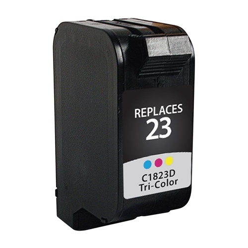 HP OEM 23, C1823D Remanufactured Inkjet Cartridge: Cyan, Magenta, Yellow
