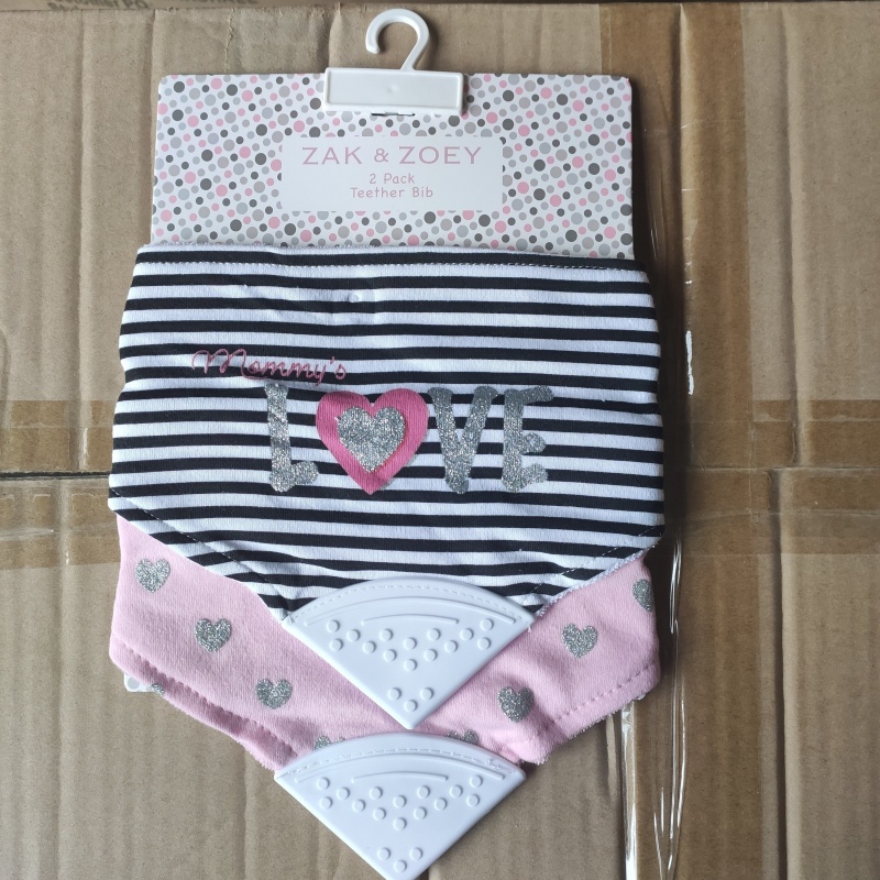 "Mommy's Love" 2-Pack Baby Teether Bib Set Color One Color Size One Size