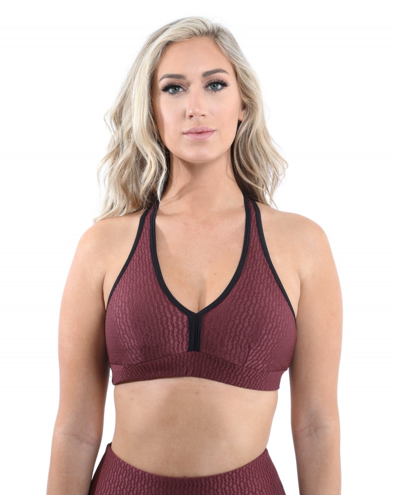 Verona Activewear Sports Bra - Maroon [Made In Italy] Size Small Color One Color