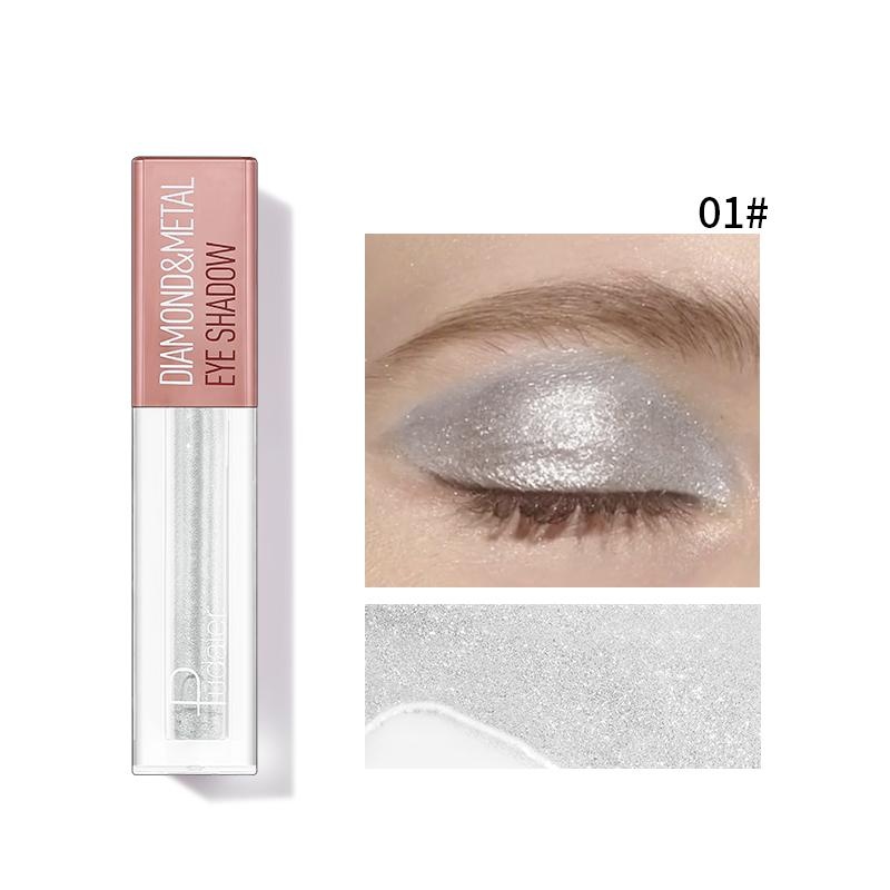 Pudaier Diamond Shimmer & Glow Liquid Eyeshadow | Matte Finished - Color #01 Silver Color 01 Size One Size