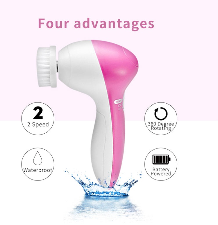 3-In-1 Electric Facial Cleansing Brush Color One Color Size One Size