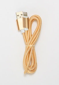 Savoy Active iPhone Braided Cable Charger - Gold