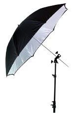 Smith-Victor 32BS/670137 Black-Backed Silver Umbrella: Size 32"