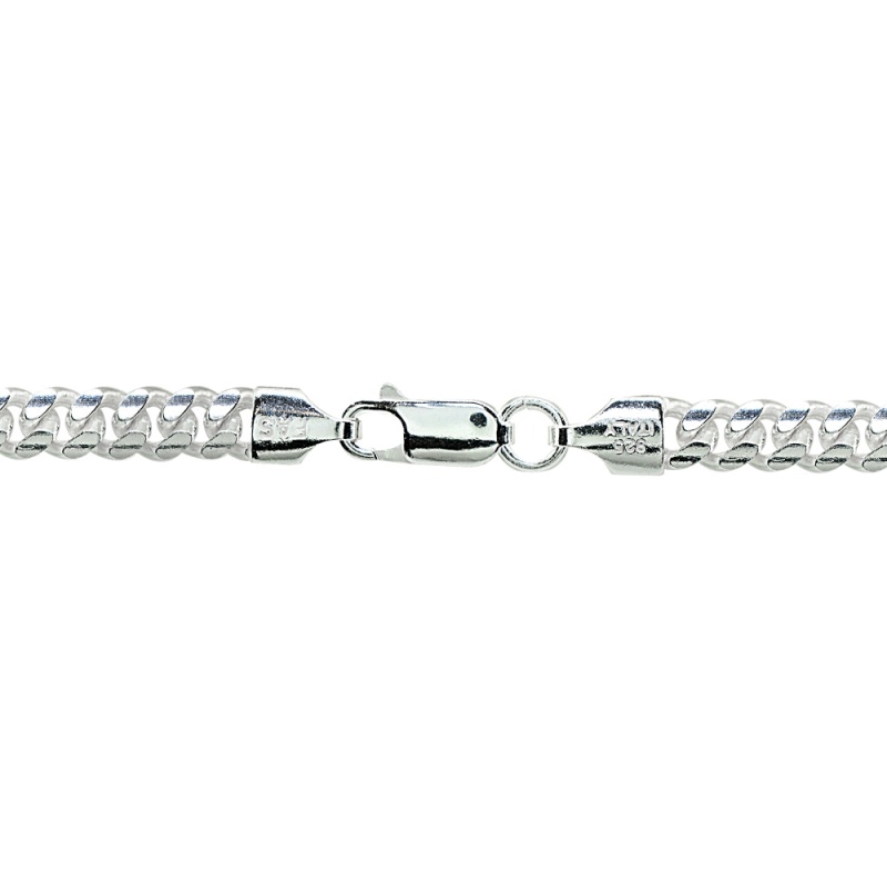 Sterling Silver 7.5Mm Miami Cuban Curb Link Chain Mens Bracelet, 9 Inches