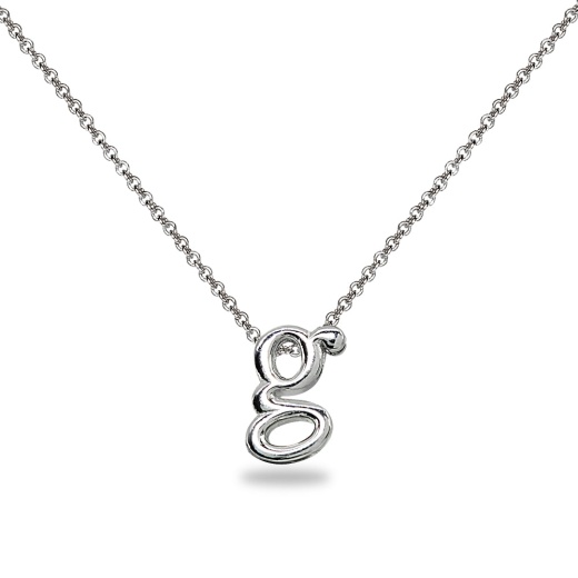 Sterling Silver G Letter Initial Alphabet Name Personalized 925 Silver Necklace