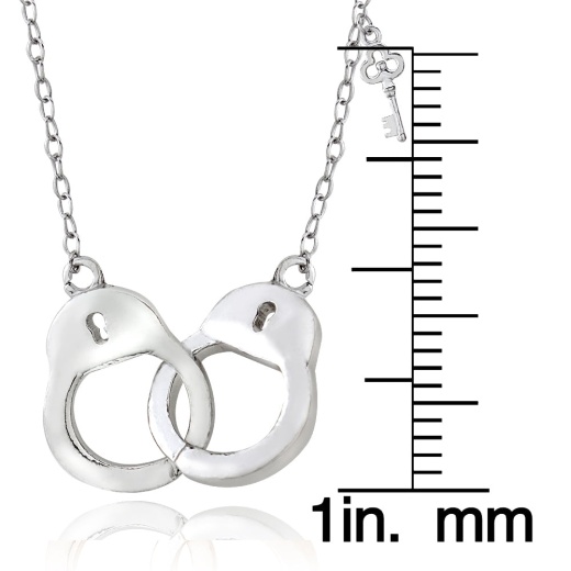Sterling Silver Polished Handcuff Necklace