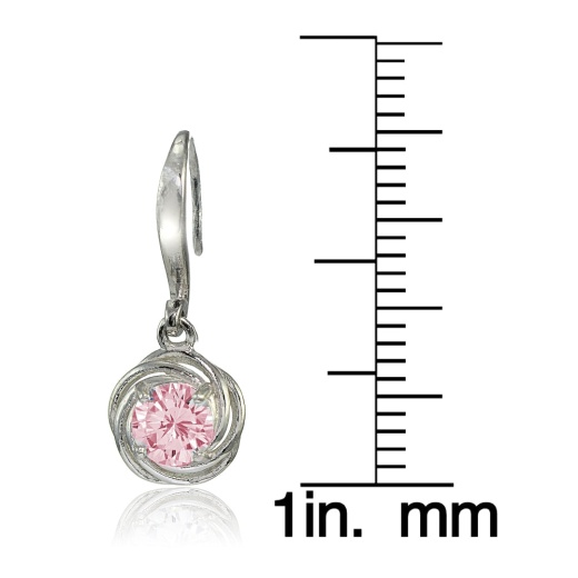 Buy Sterling Silver Light Pink Cubic Zirconia Love Knot