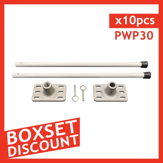Wall Mount Pole Banner Bracket 30" - Box Set [ 10 Units/Box ]