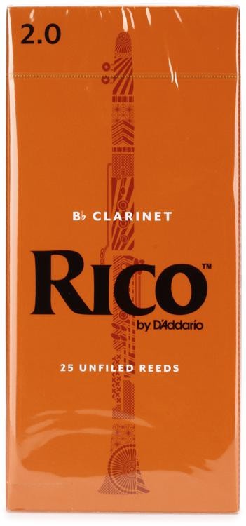 D'addario Rca2520 Rico Bb Clarinet Reed - 2.0 (25-Pack)
