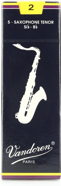 Vandoren Sr222 - Traditional Tenor Saxophone Reeds - 2.0 (5-Pack)